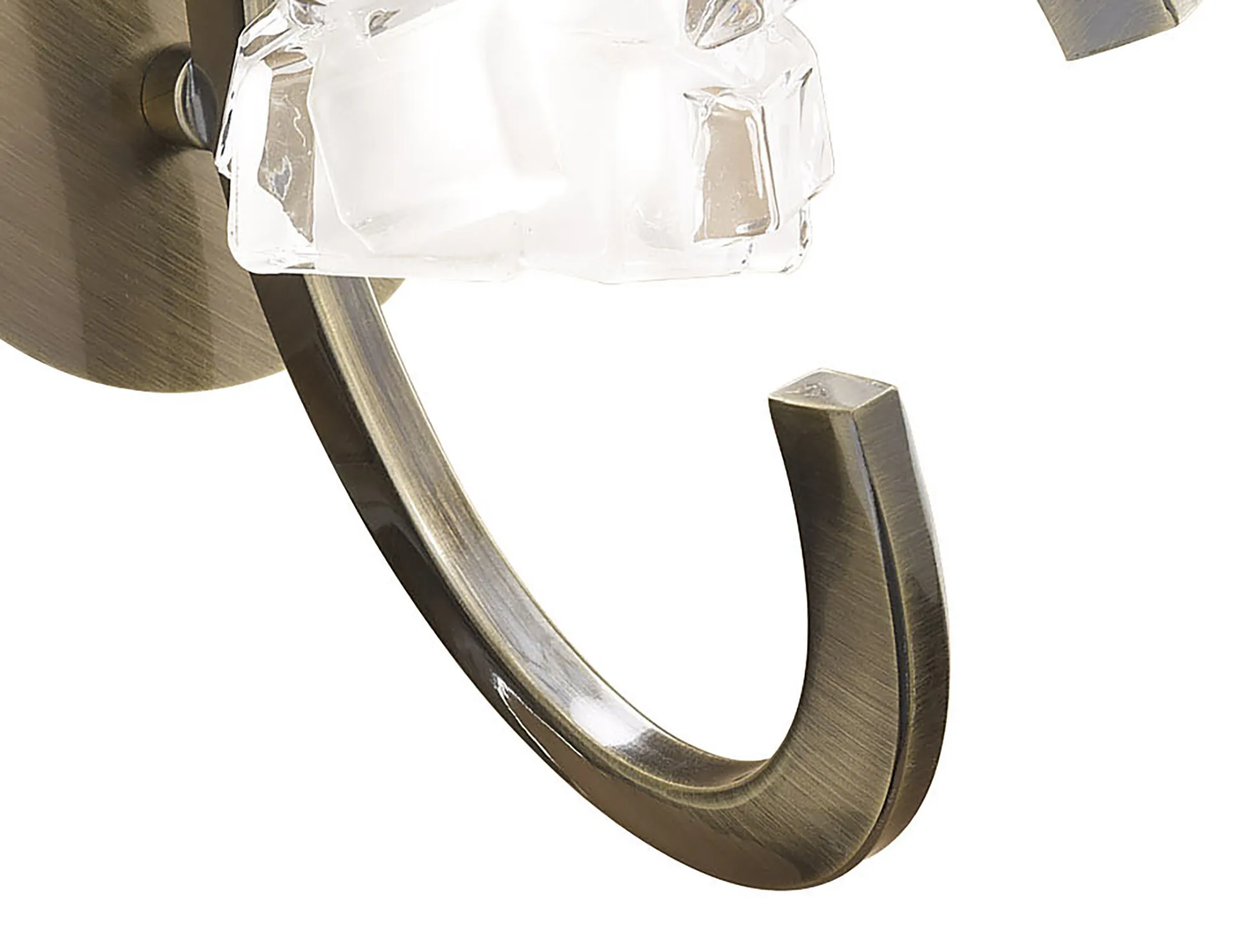 Ice AB Wall Lamp 1 Light M1865  Mantra Ice Antique Brass